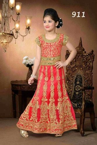 Georgette Red Partywear Suit