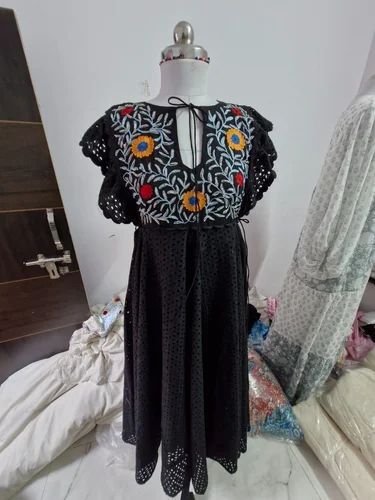 Cotton Embroidery Anarkali Kurti