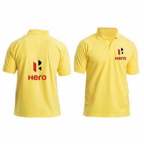 Yellow Corporate T Shirt, Cotton, GSM (Grams per Square Meter): 220 GSM