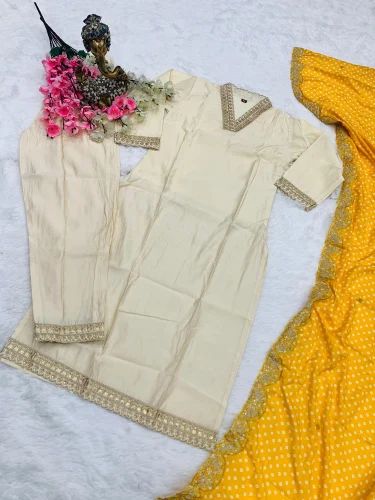 Chanderi Embroidery Suits