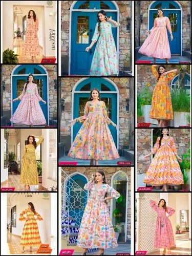 A-Line Aliya Cut Kurti, Cotton