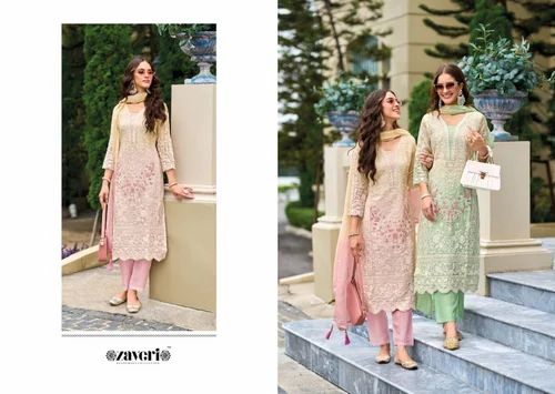 Zaveri Femina Designer Suit, Silk