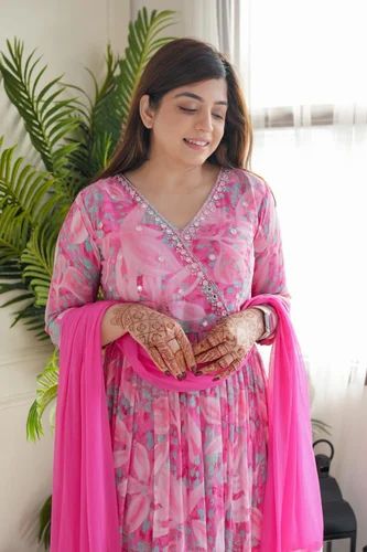 Alia Cut Designer Suits, Rayon