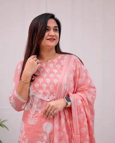 Stitched Printed Cotton suit