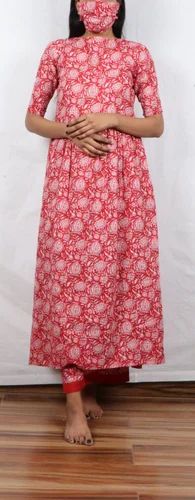 Printed A Line Long Kurti