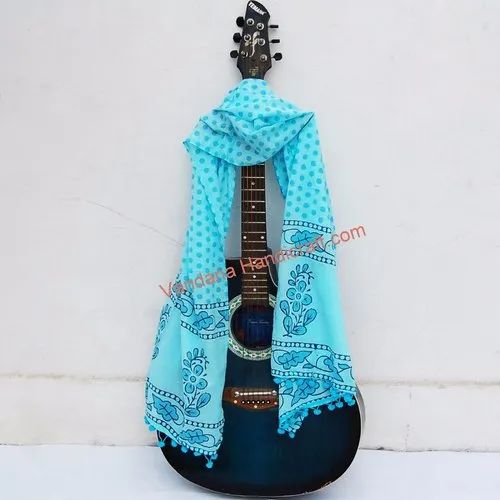 Vandana Handicraft Cotton Sanganeri Block Printed Stole