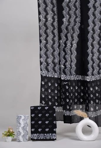 Block Print Cotton Suit, Un-stitched