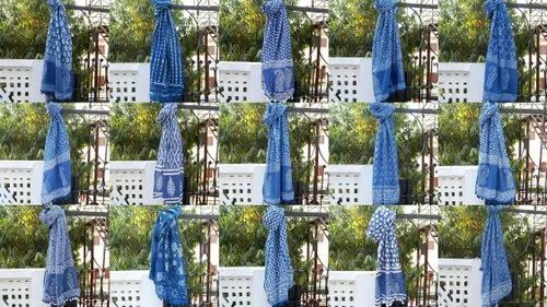 Indigo Printed Stole