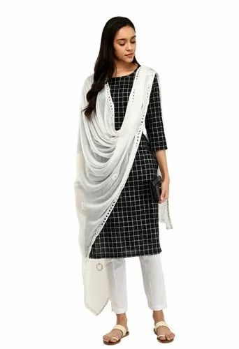 Cotton Long Straight Kurti, Size: M,L,XL
