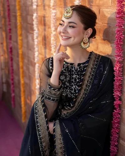 Georgette Black Patiala Ladies Suits, Semi Stitched