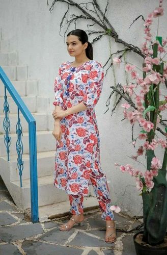 Brought Some Unique Design Heavy Pure Muslin With Printed Free Size Kurti Set