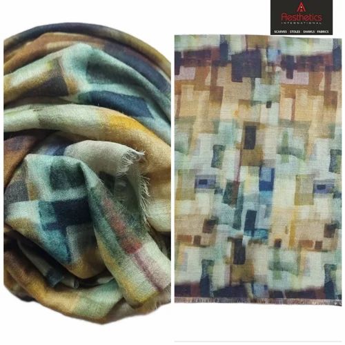 Multicolor 140 GSM Cotton Silk Digital Print Stoles