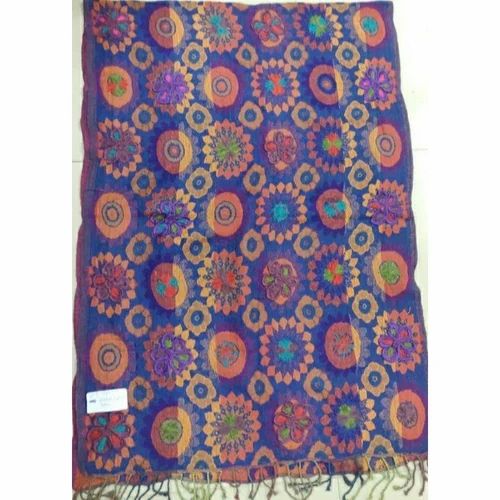 Multicolor Casual Wear 210 GSM Wool Jacquard Stoles