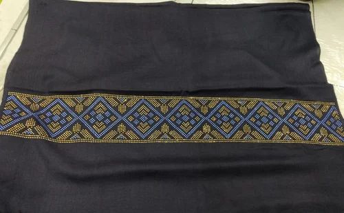 Black 300 GSM Pashmina Swarovski Stole