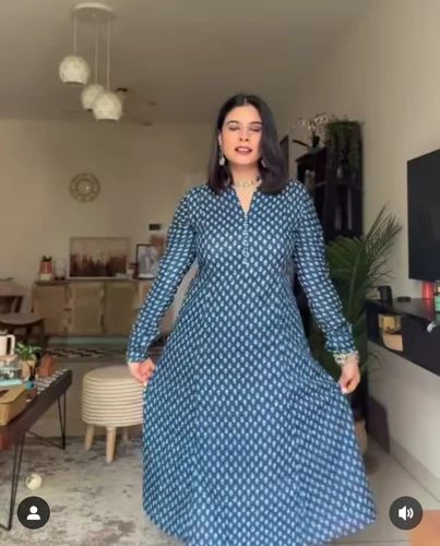 XL Cotton Ladies Kurti, Printed