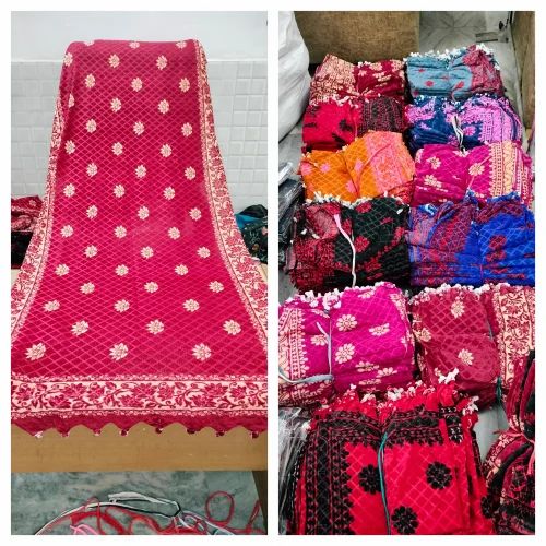 Wool Red Velvet Stole